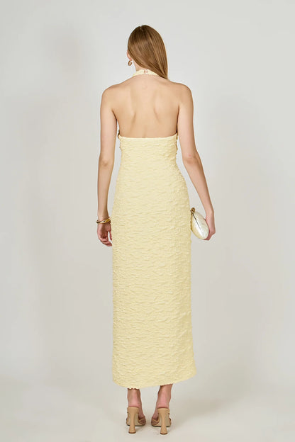 Balle Midi Dress Butter Yellow