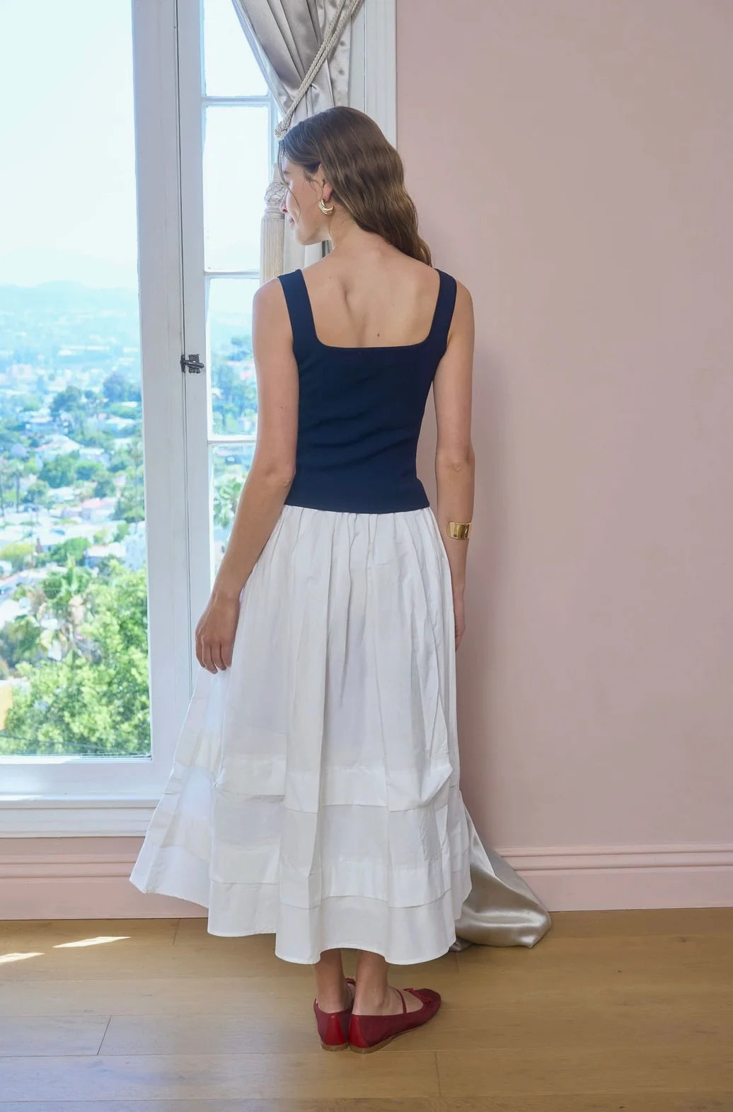 Skyler Midi Dress Navy