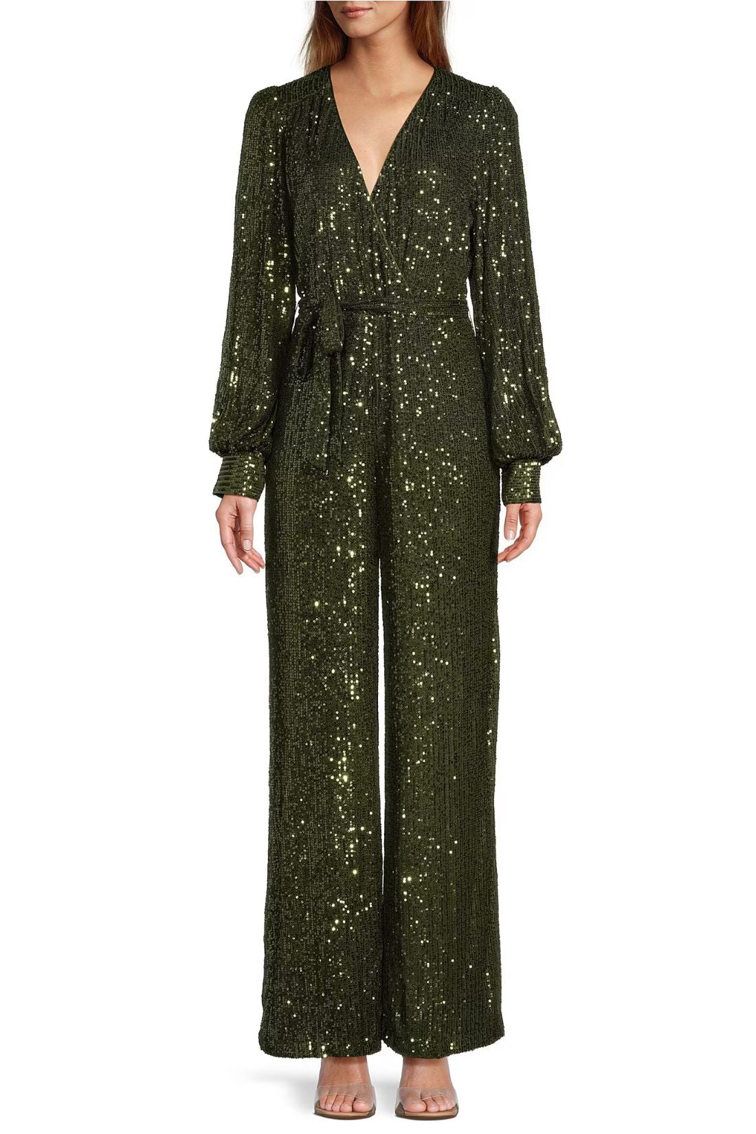 Vianca Jumpsuit Sequin Olive