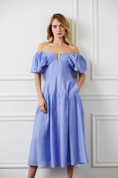 Malibu Midi Dress Blue