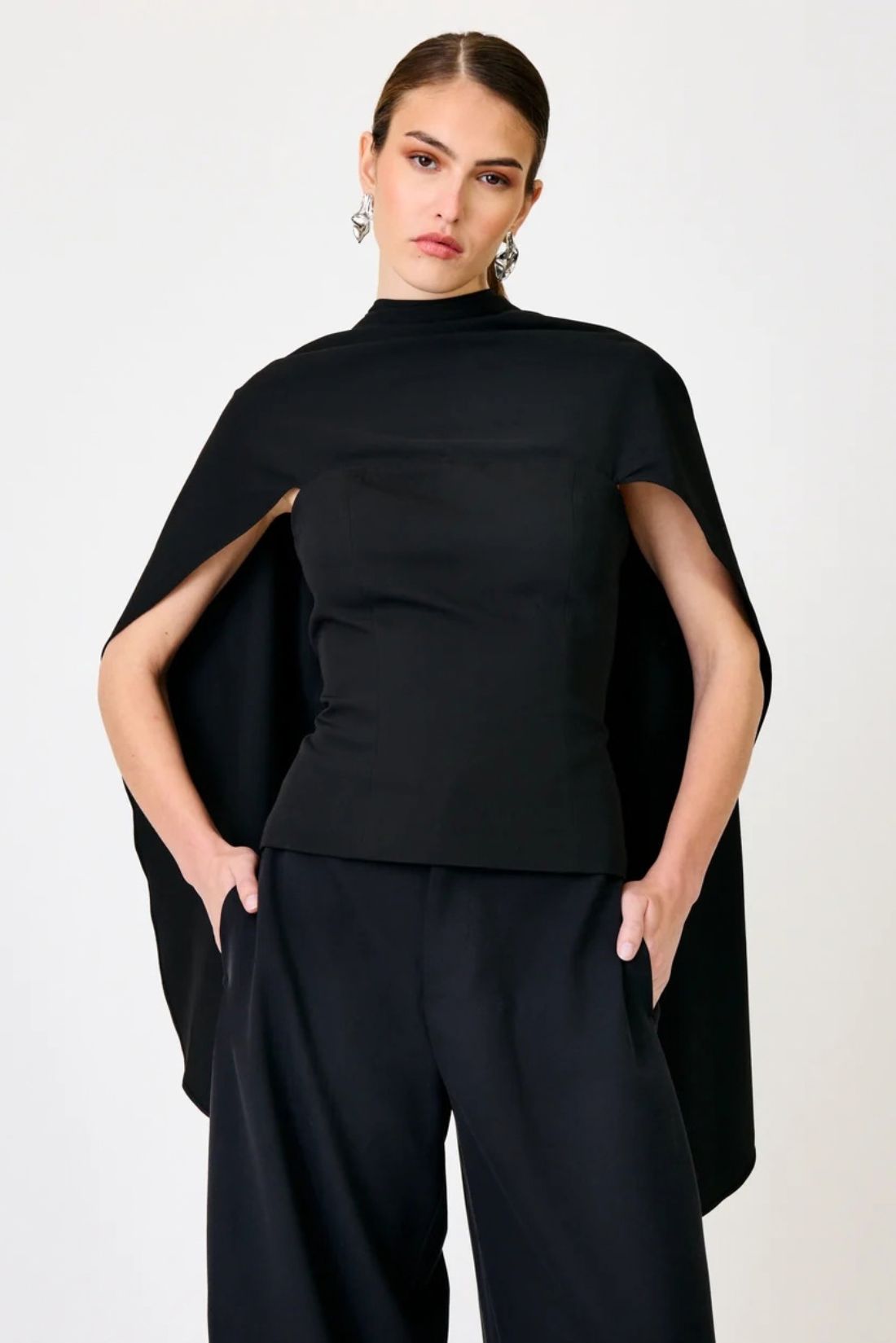 Silly Drape Top Black