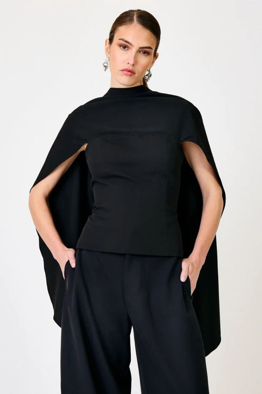 Silly Drape Top Black