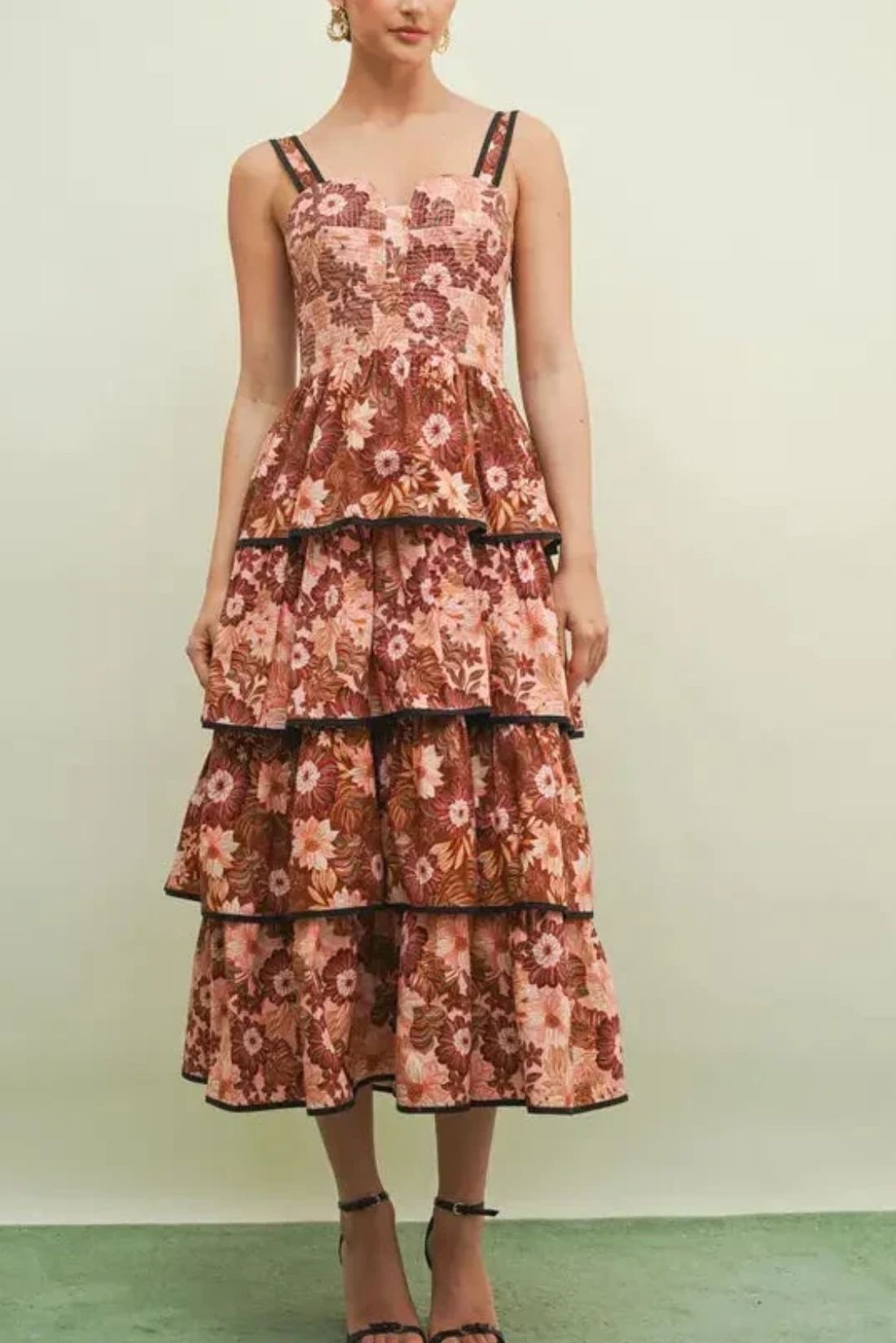 Sarina Dress Brown Multi