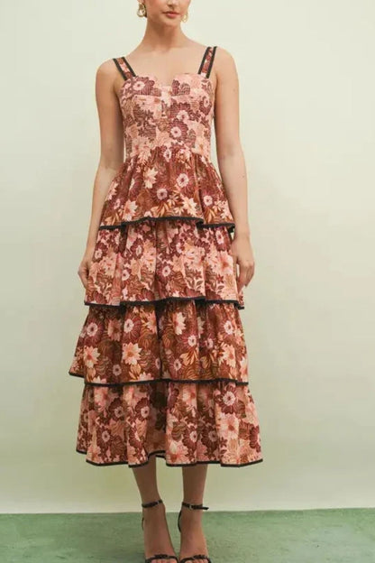 Sarina Dress Brown Multi