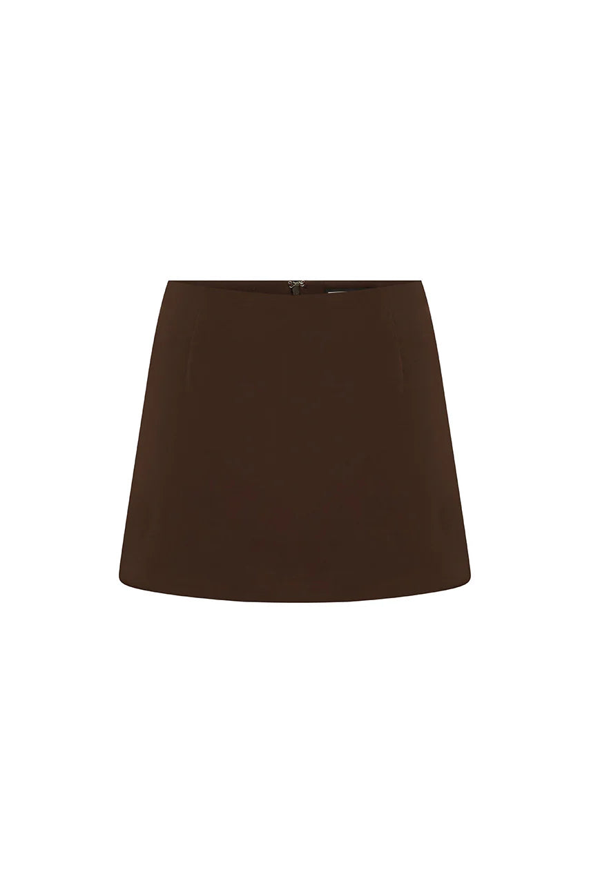 Vieno Mini Skort Bitter Chocolate
