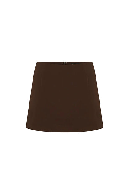 Vieno Mini Skort Bitter Chocolate