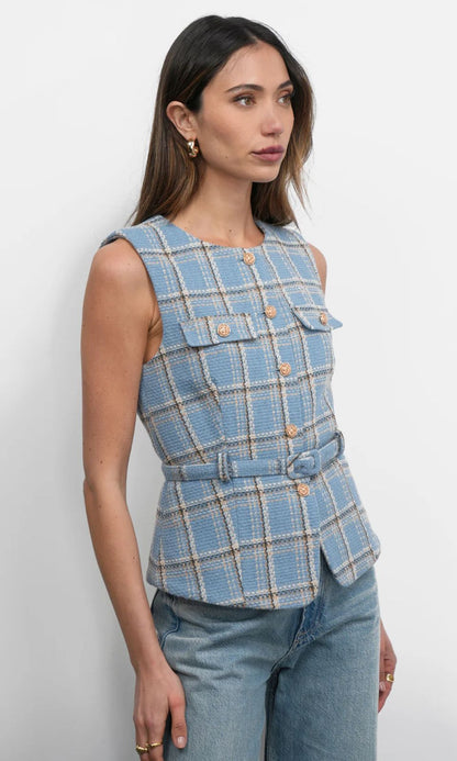 Sloane Vest Retro Blue