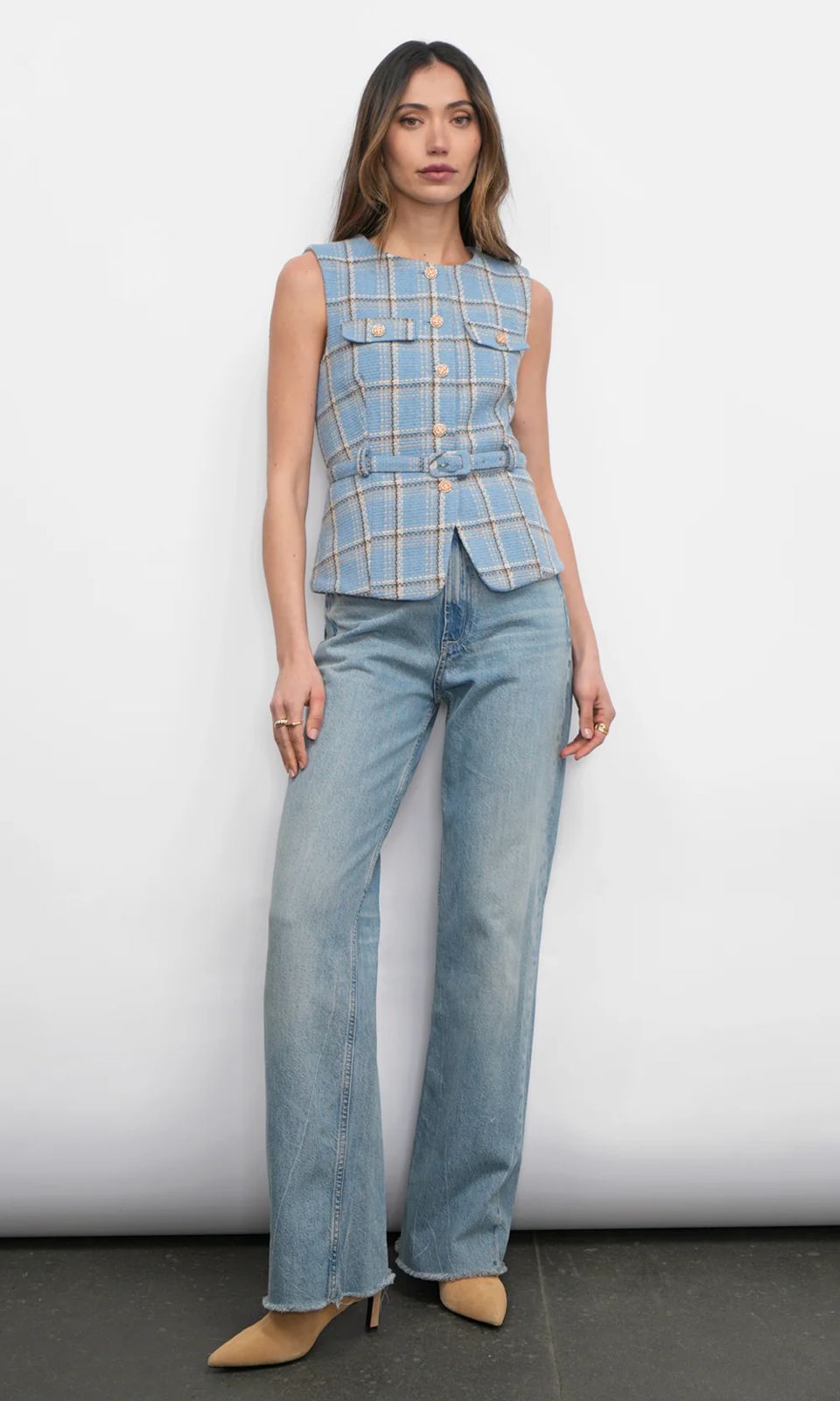 Sloane Vest Retro Blue
