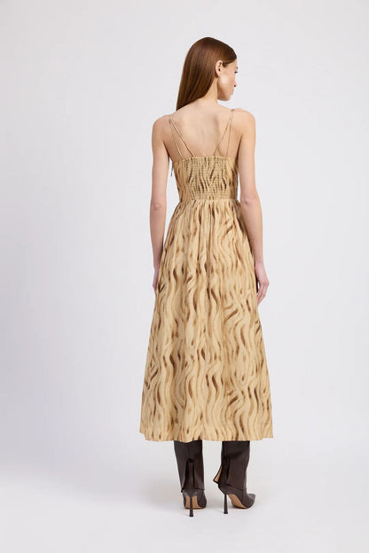 Avayah Midi Dress Golden Brown