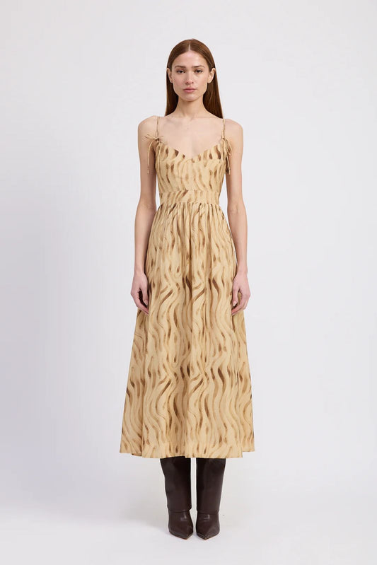 Avayah Midi Dress Golden Brown