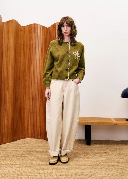 Bergamote Cardigan Olive