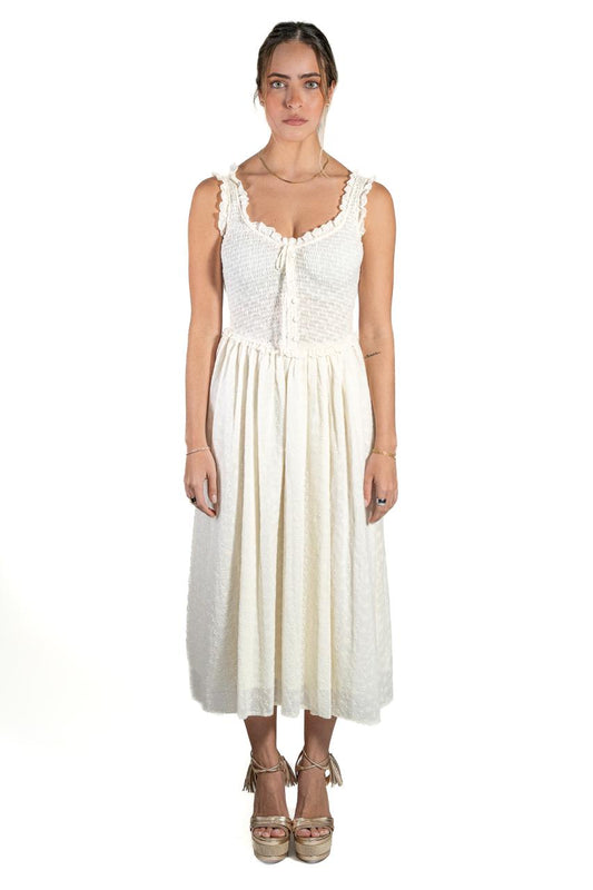 Thalia Midi Dress Cream