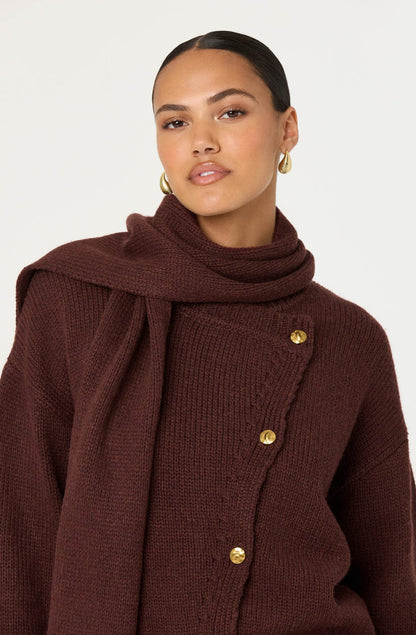 Jackeline Cardigan Wine