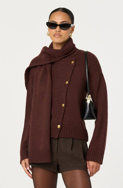 Jackeline Cardigan Wine