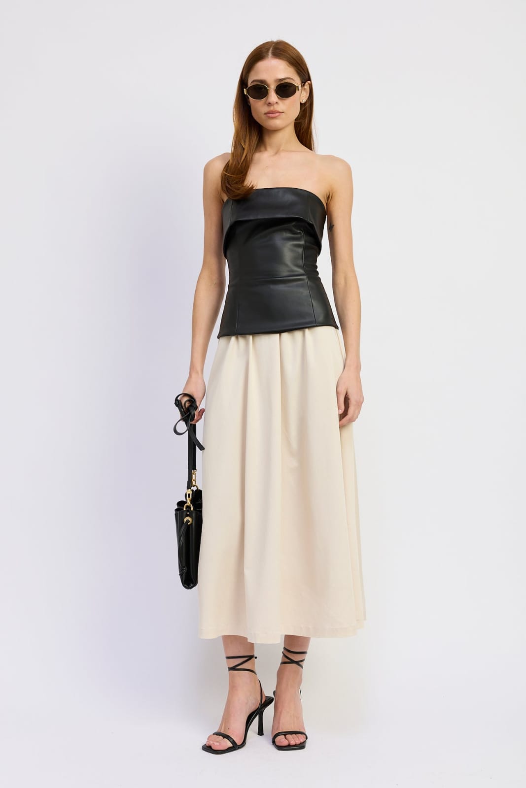 Grace Midi Dress Black Ivory