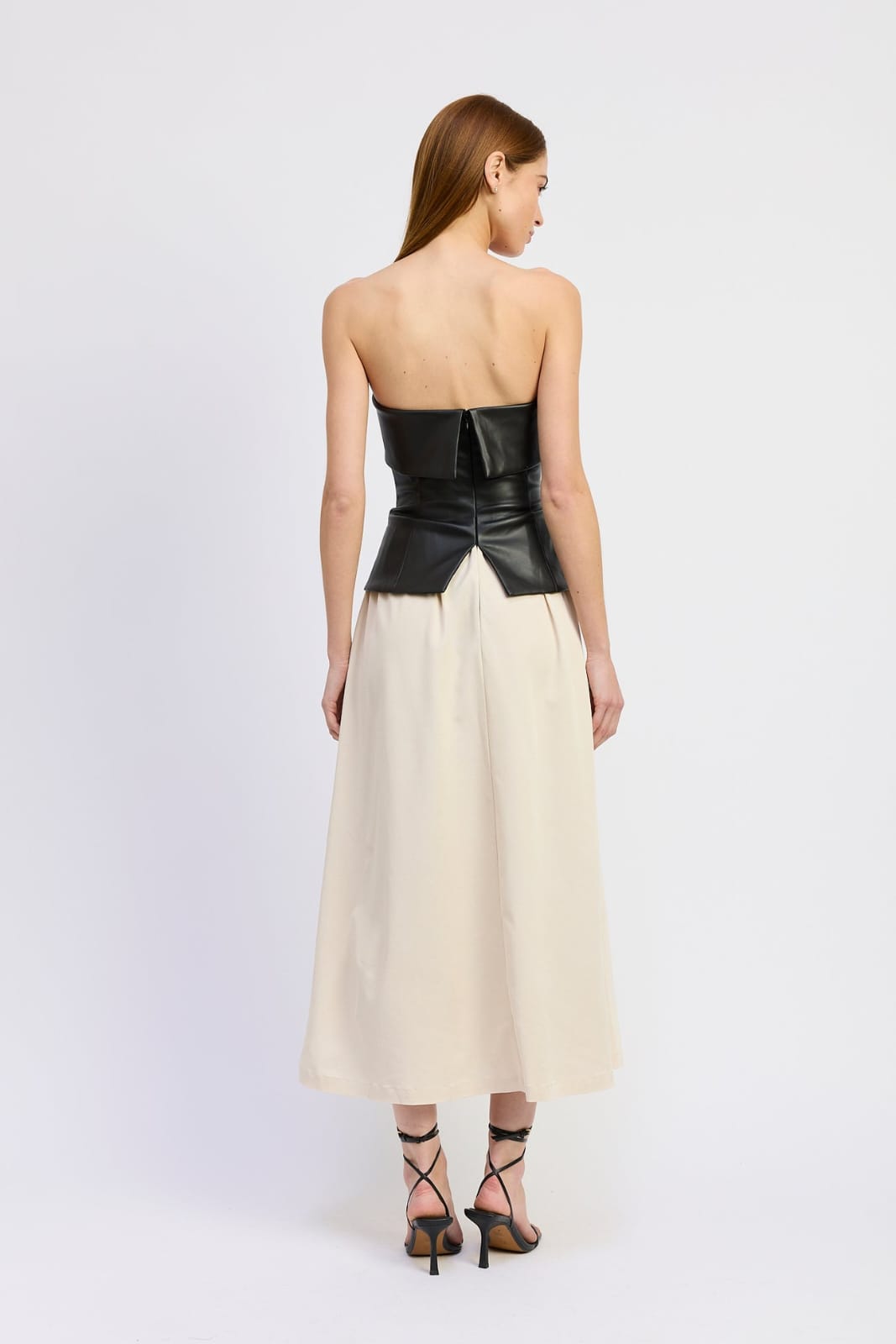 Grace Midi Dress Black Ivory