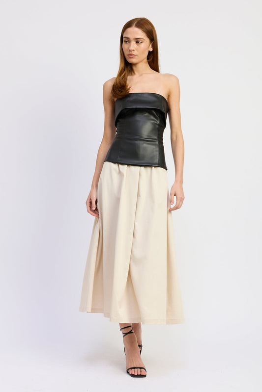 Grace Midi Dress Black Ivory