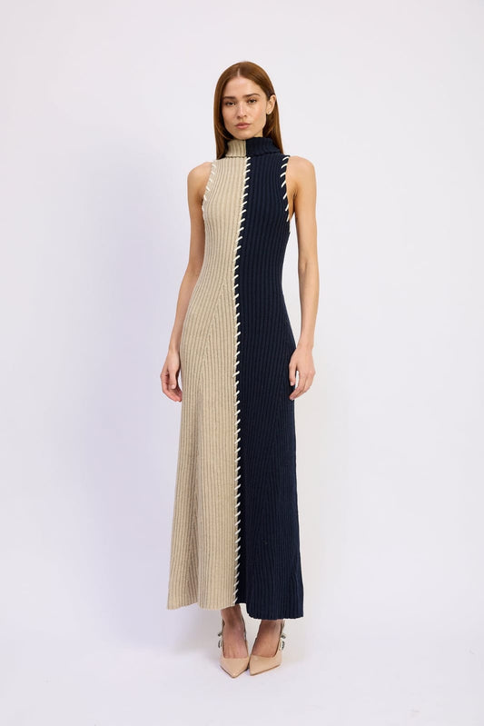 Marielle Maxi Dress Natural Navy