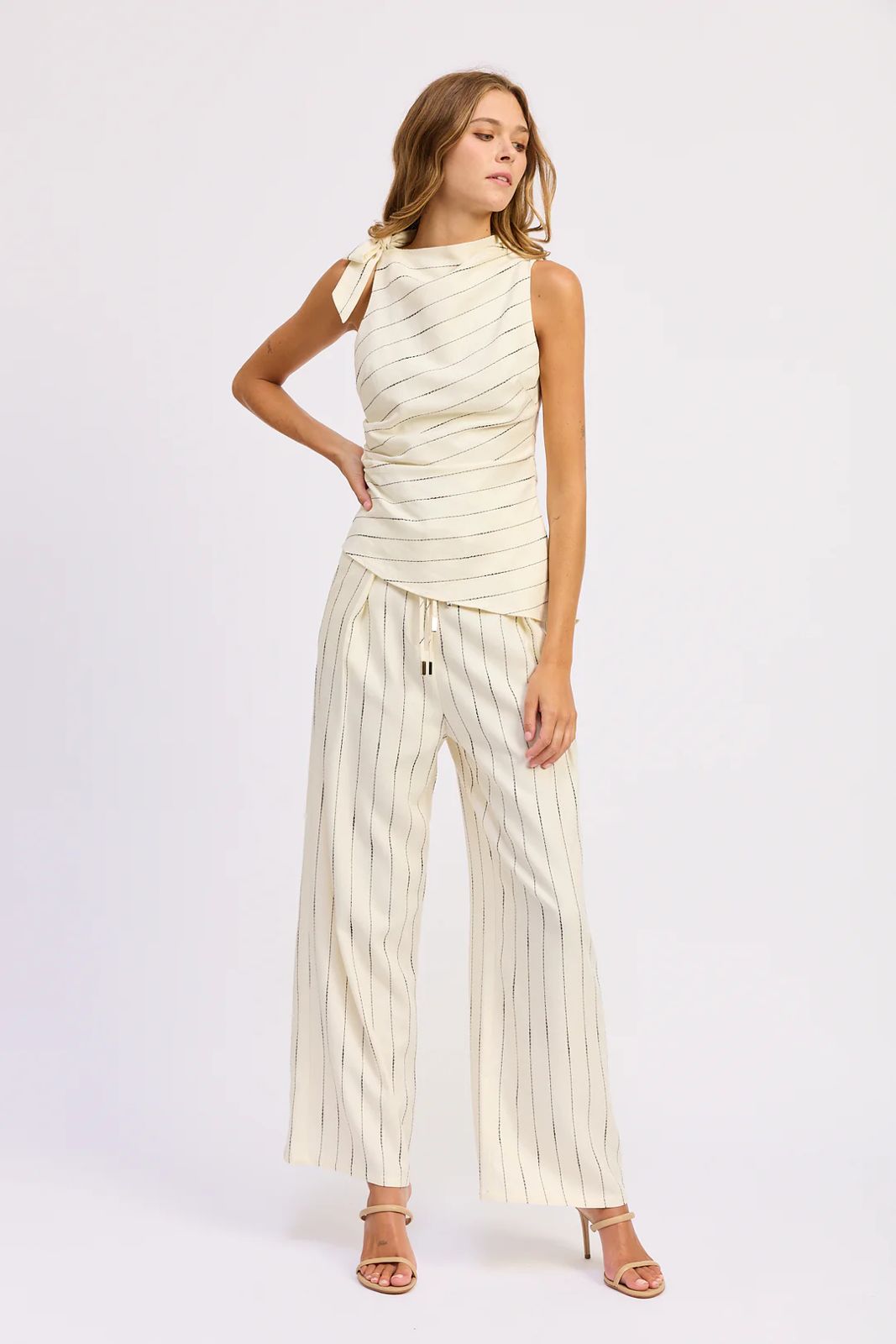 Laura Two Piece Set Ivory Black