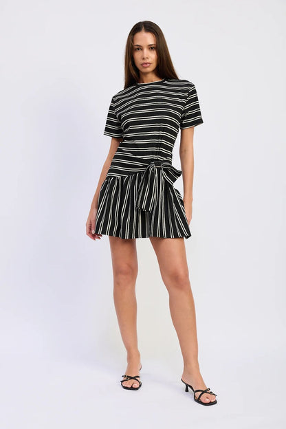Klara Mini Dress Black Ivory