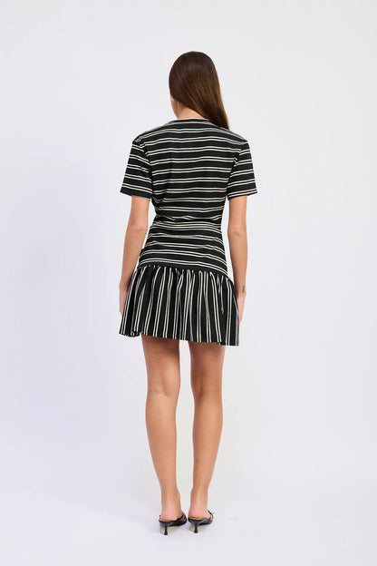 Klara Mini Dress Black Ivory