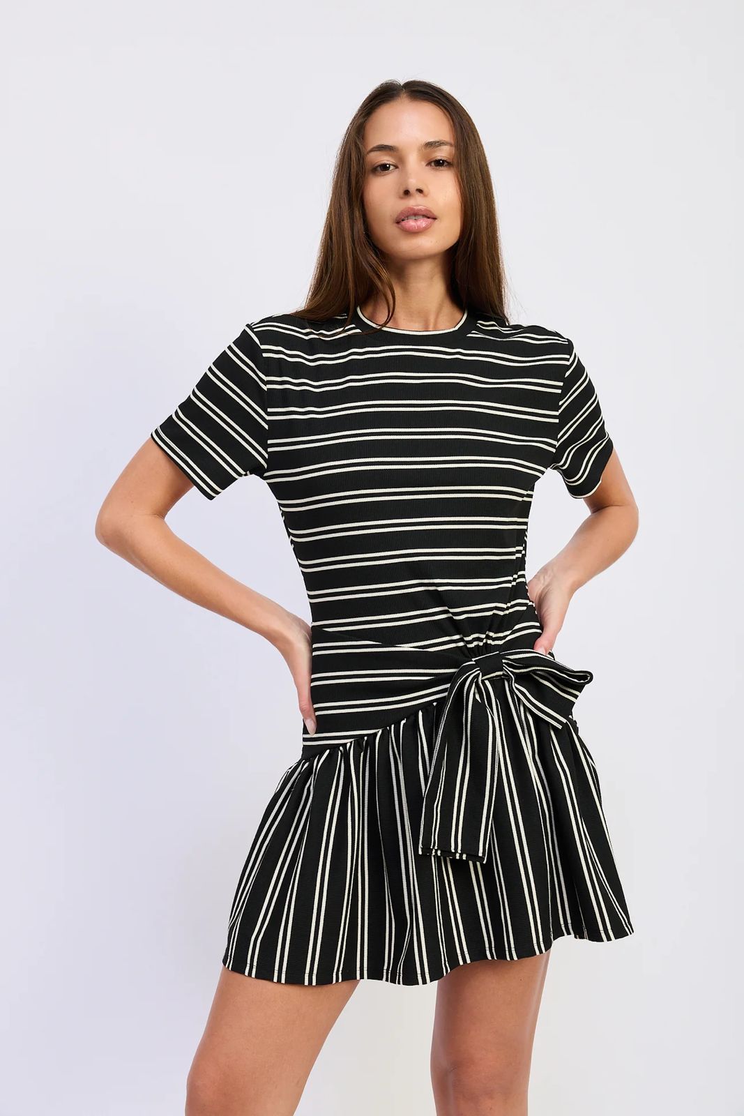 Klara Mini Dress Black Ivory