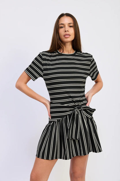 Klara Mini Dress Black Ivory