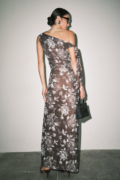 Darbie Dress Brown Floral