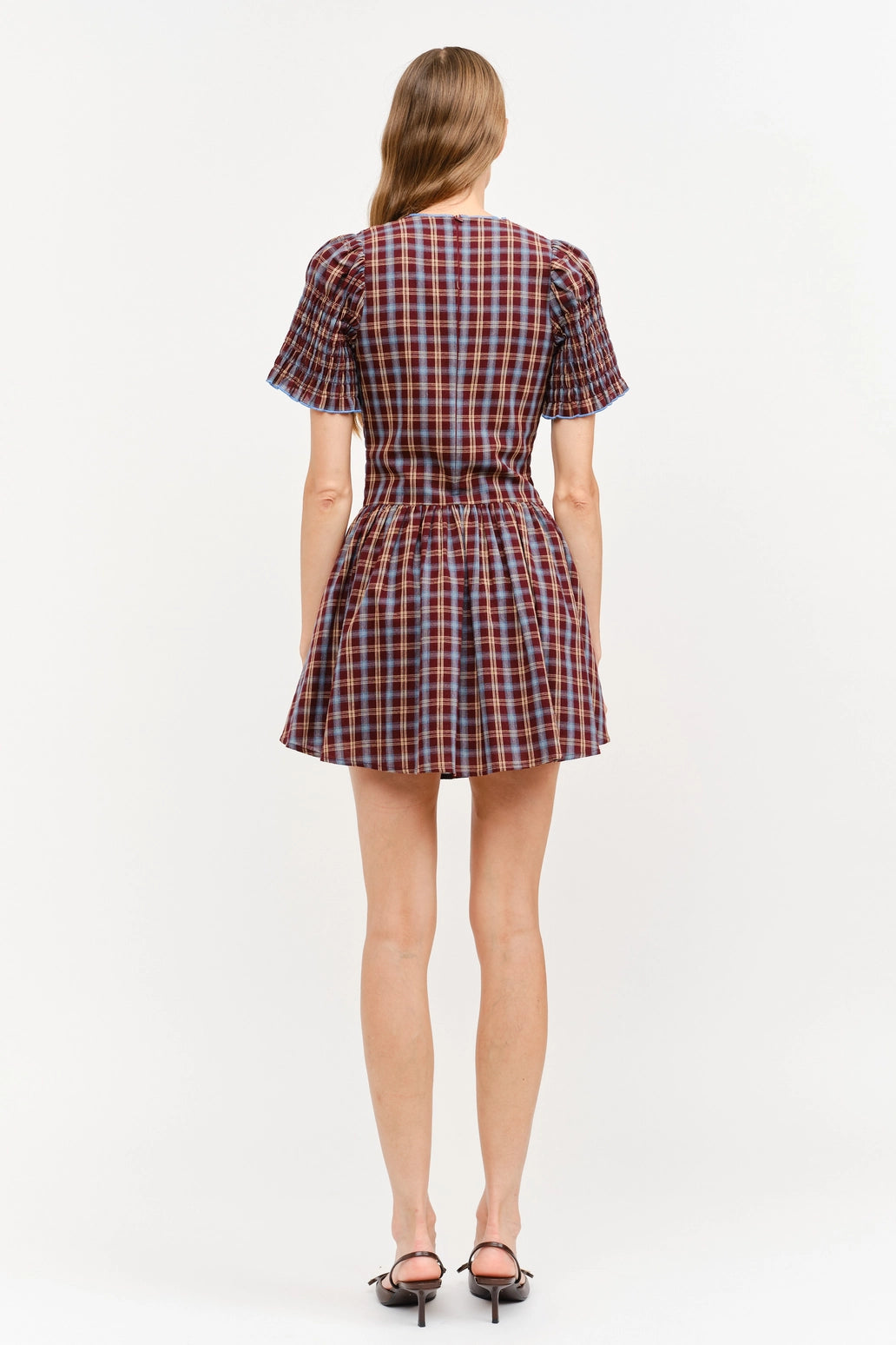 Ephelia Dress Brown Plaid