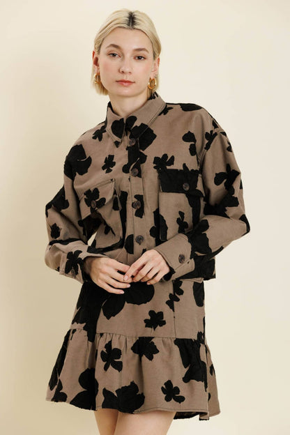 Jacquard Two Piece Set Taupe