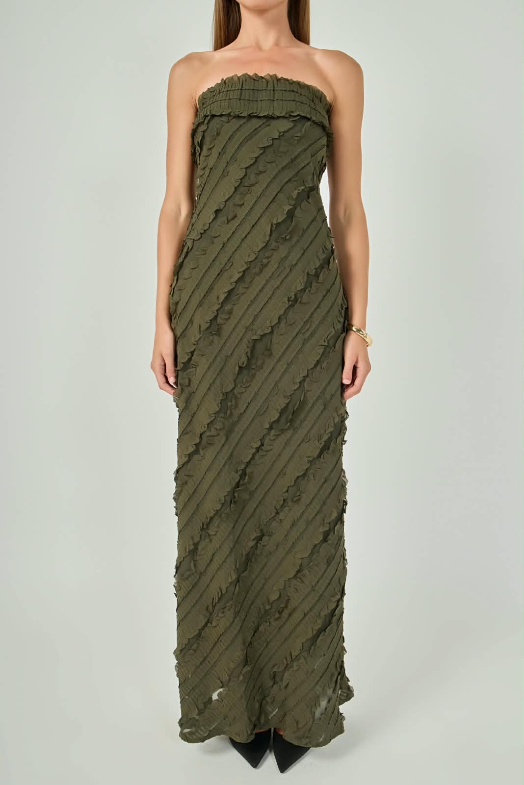 Fernanda Maxi Dress Olive Brown