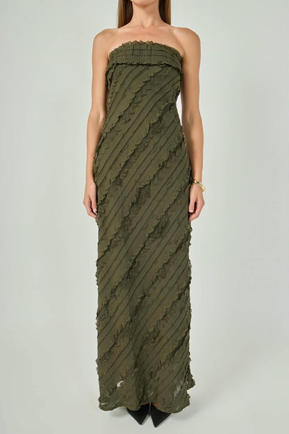 Fernanda Maxi Dress Olive Brown