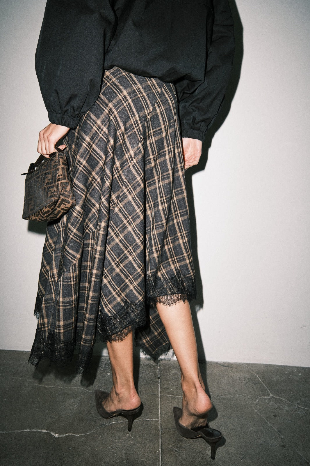 Iselin Skirt Tan Plaid