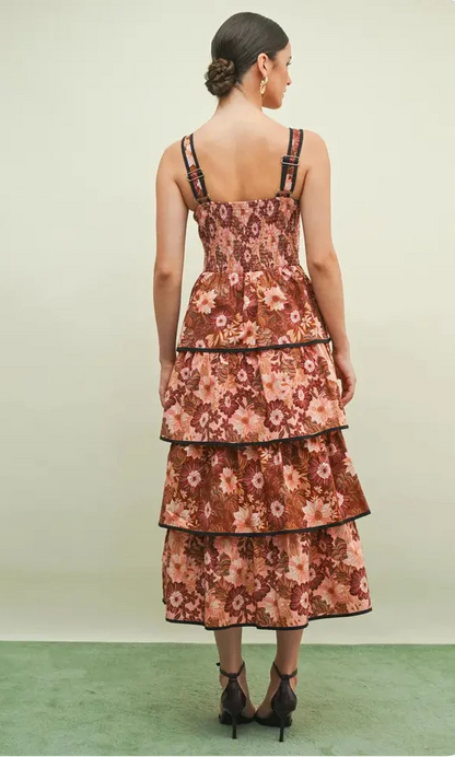 Sarina Dress Brown Multi