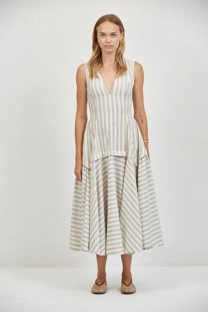 Loire Dress Dusty Blue