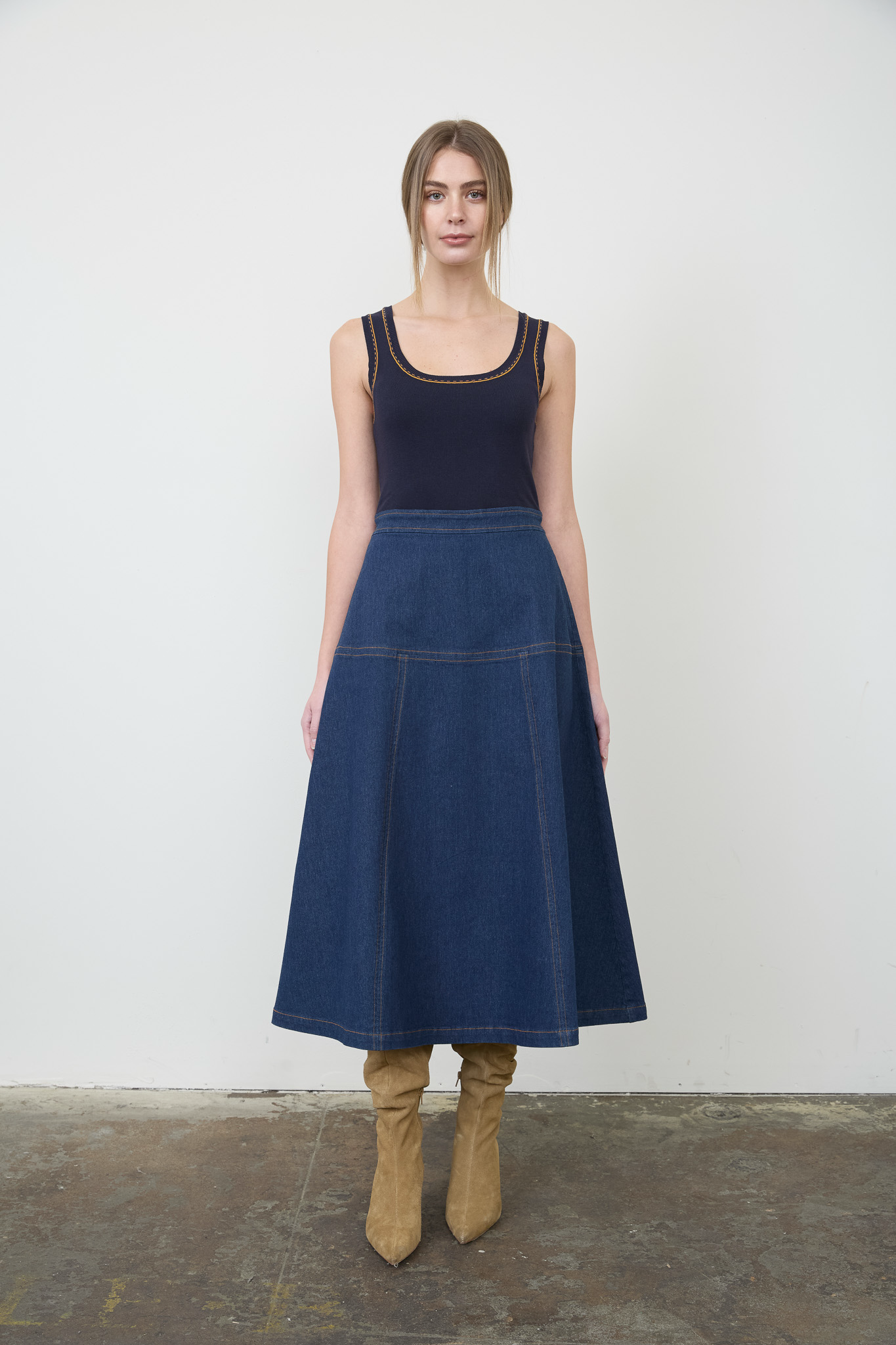 Leya Midi Dress Denim