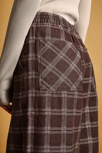 Plaid Pattens Black Brown