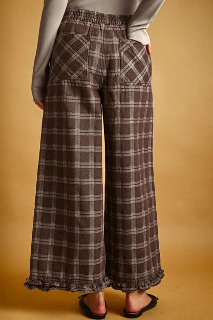 Plaid Pattens Black Brown