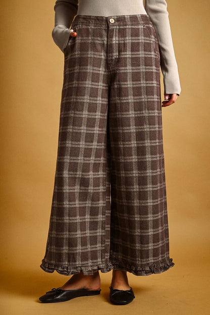 Plaid Pattens Black Brown