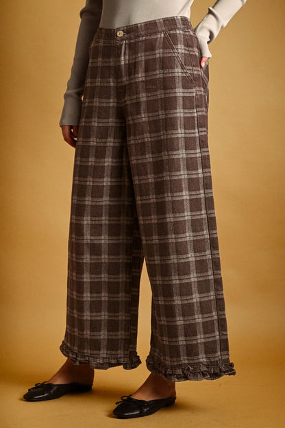 Plaid Pattens Black Brown