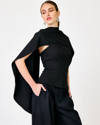 Silly Drape Top Black