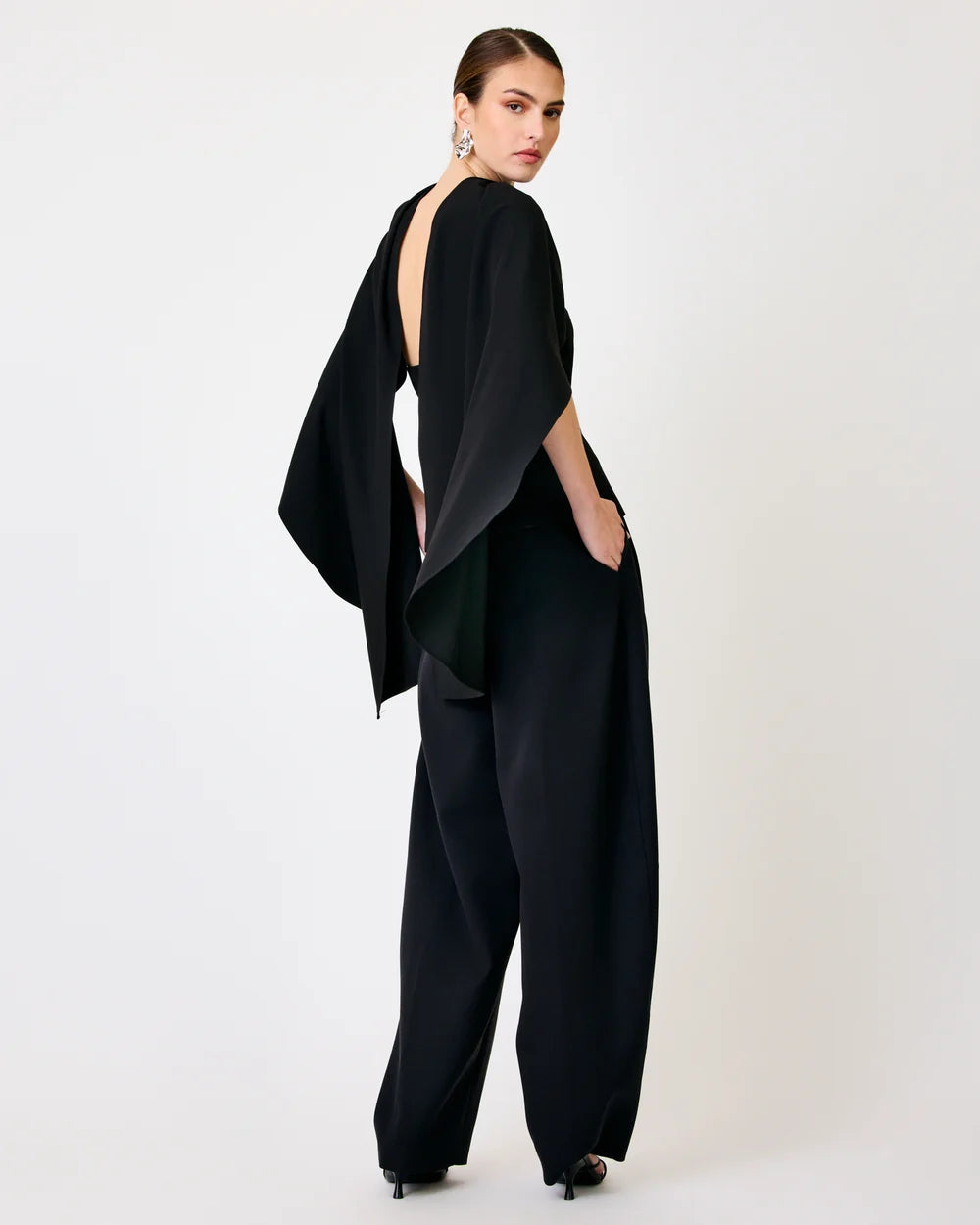 Silly Drape Top Black