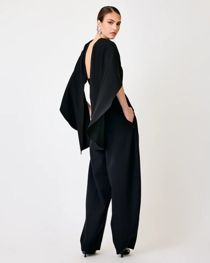 Silly Drape Top Black